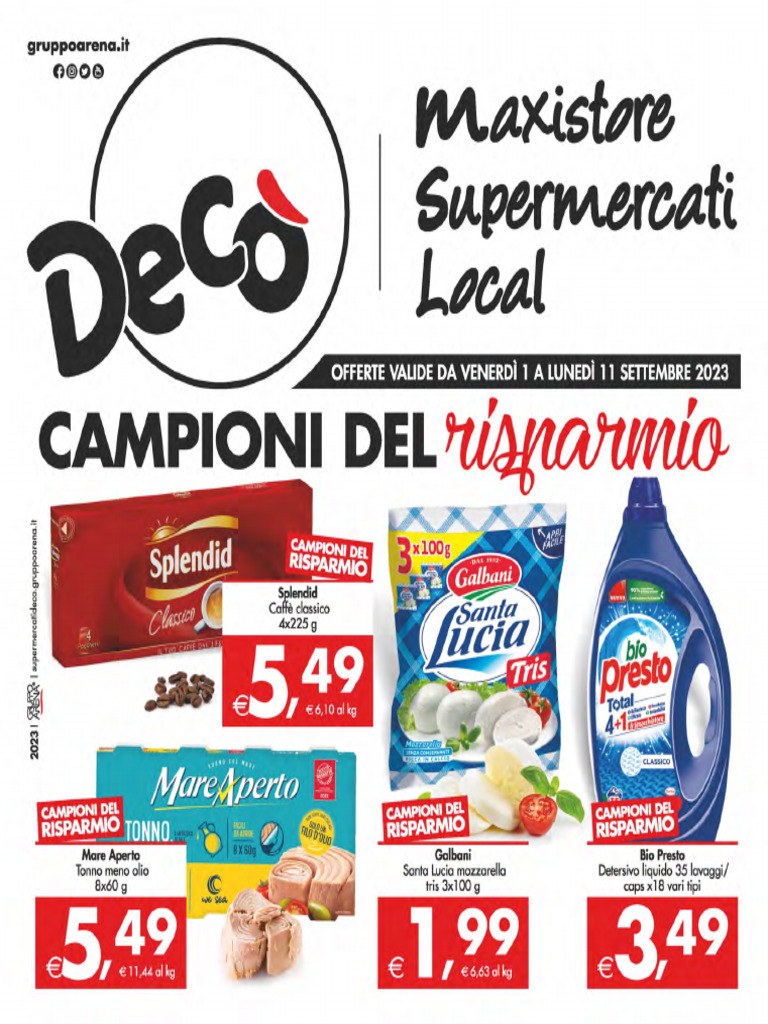 Deco Supermercati 1 11 Settembre Pdf