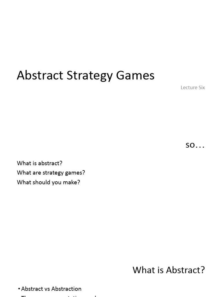 6 Abstract Strategy Games | PDF | Abstract Art | Cubism