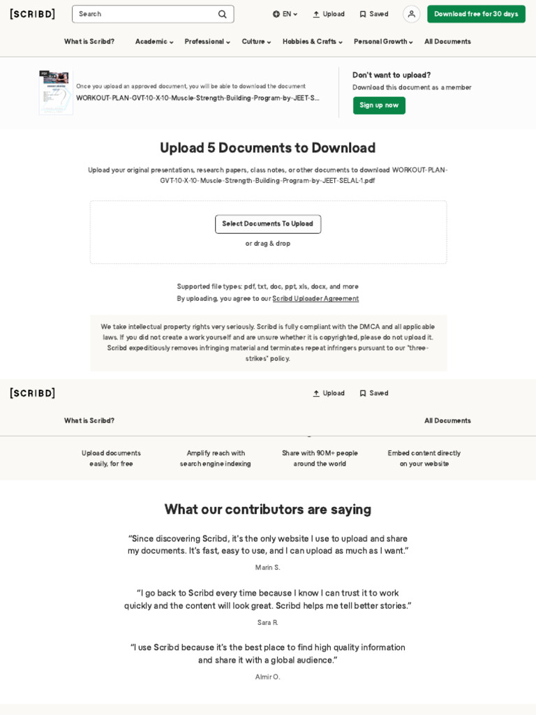 Upload Documents to Scribd Easily | PDF | Scribd