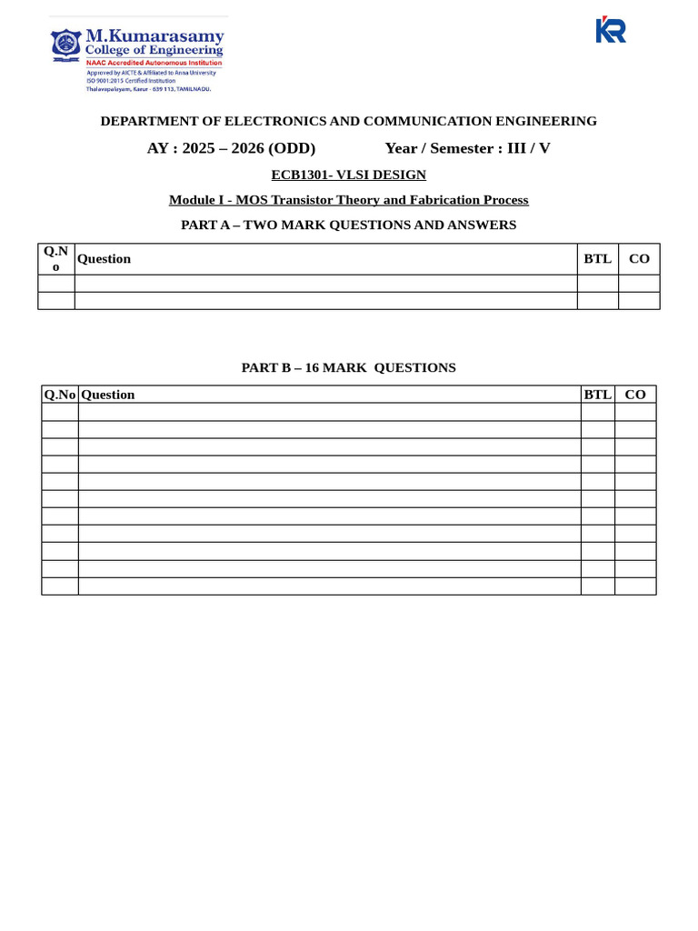 Module 1 Two Marks | PDF