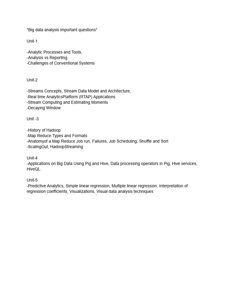 Big Data Analysis: Key Concepts & Tools | PDF