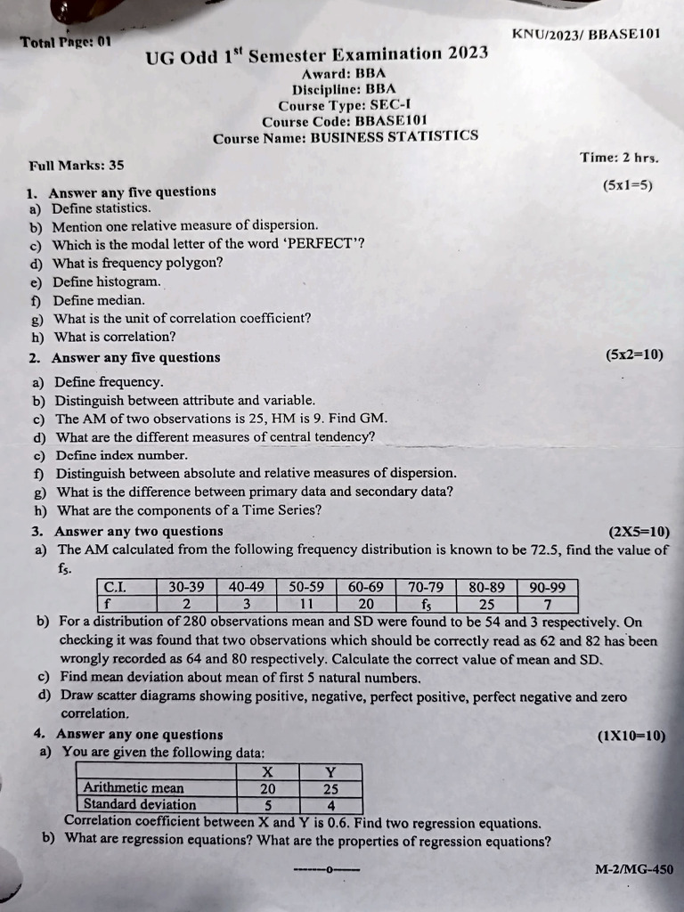 Mathematics and Statistics (B.com. 4th Sem) | PDF