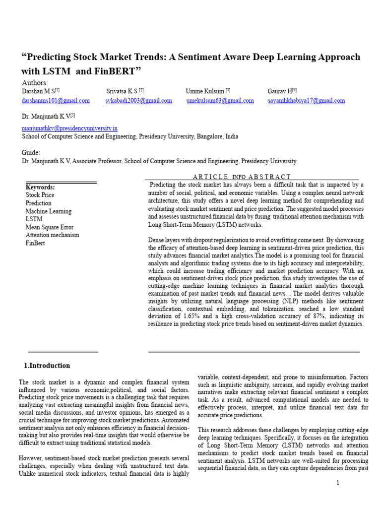 Finalresearchpaper (PDF) Mera | PDF | Mean Squared Error | Deep Learning