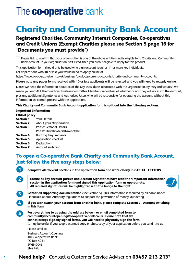 Charity and Community Bank Account Ca App | PDF | Cheque | Banks