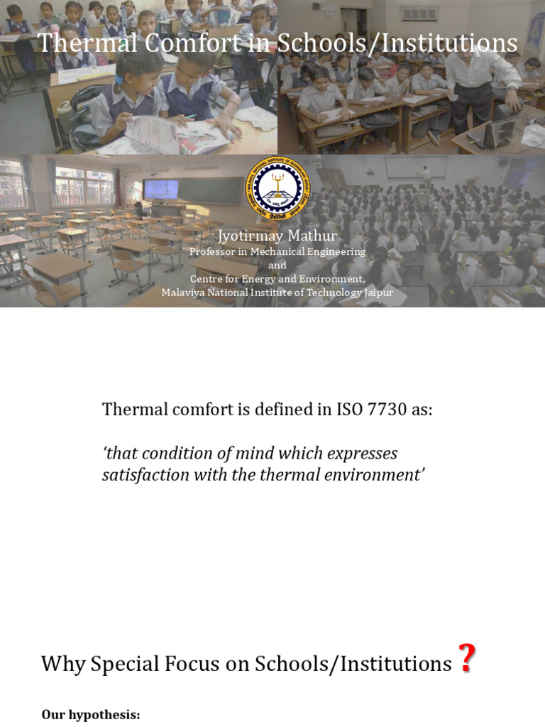 Thermal Comfort in School | PDF | Ventilation (Architecture ...