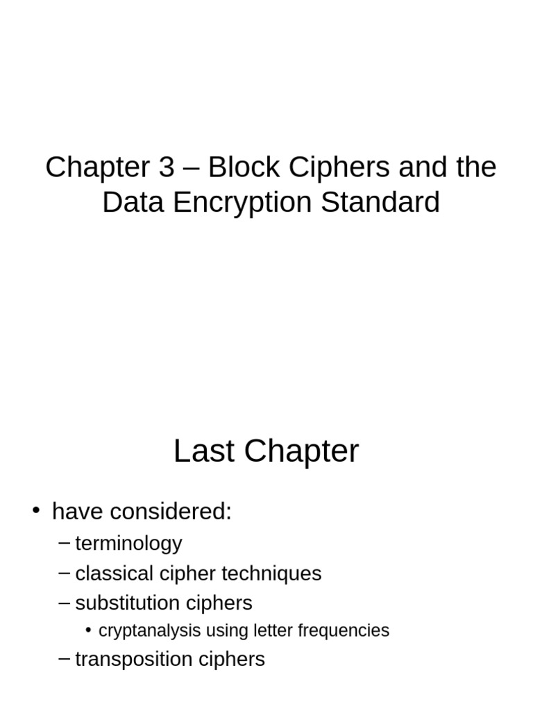 Ch03 Block Cipher | PDF | Cipher | Cryptography
