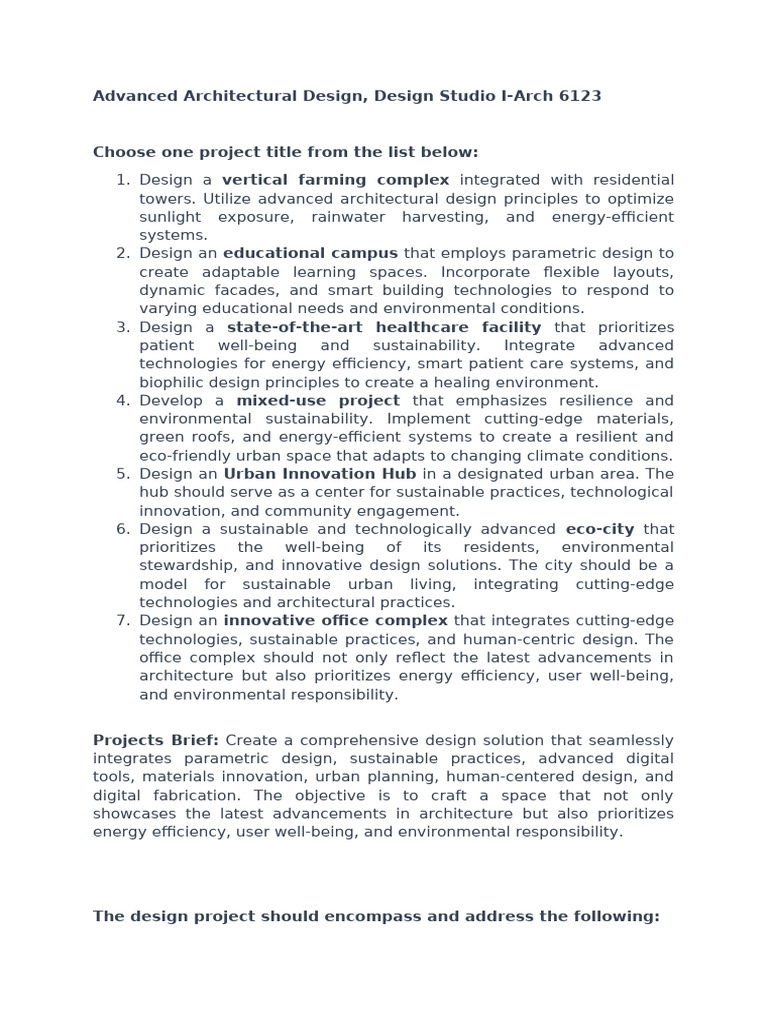 Advanced Sustainable Architectural Design | PDF | Sustainable Design ...