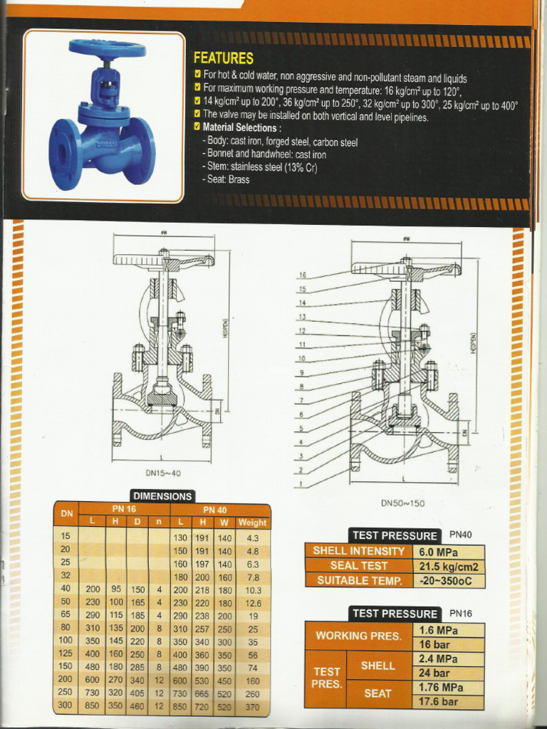 Globe Din Pn16 | PDF