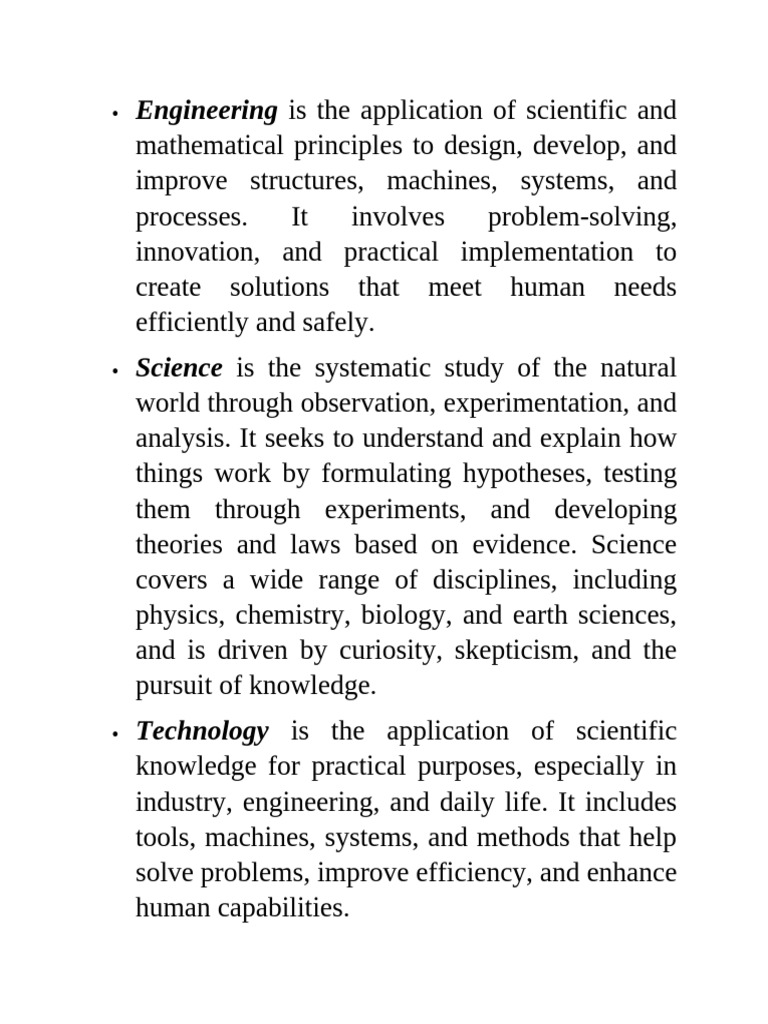 Engineering and Technology Defined | PDF