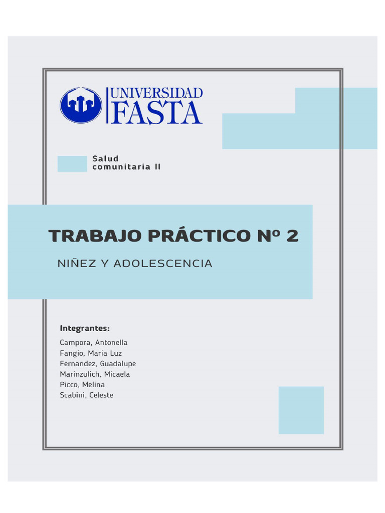 TP Anexo - Niñez y Adolescencia | PDF