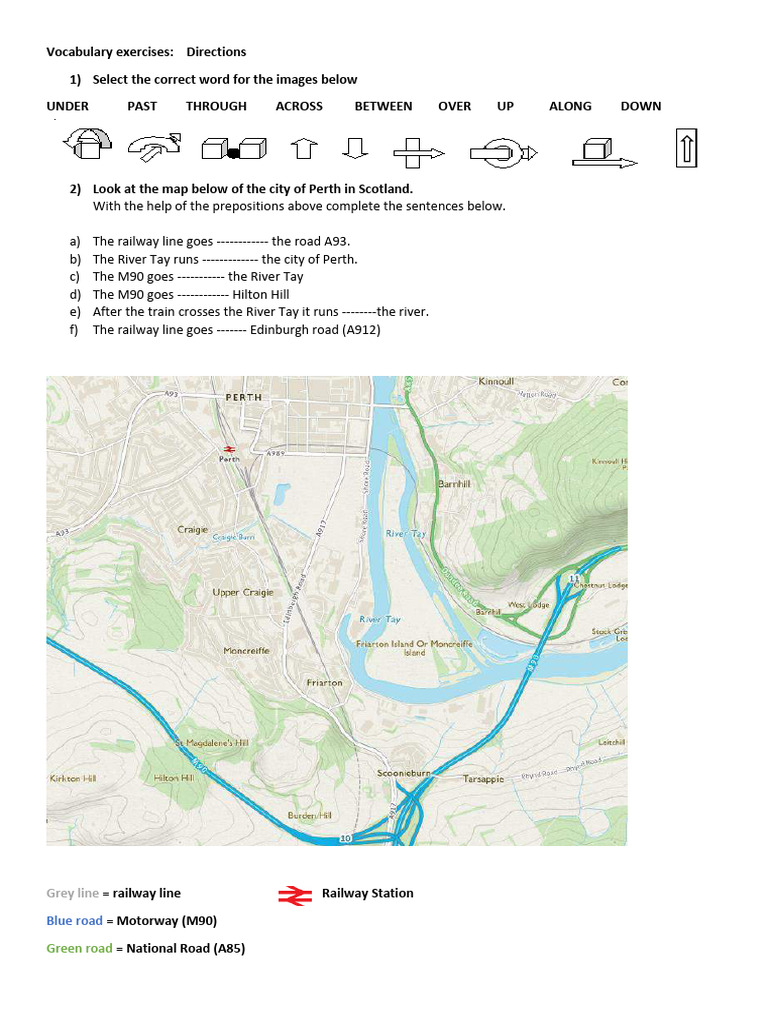 Railway Line and River Directions | PDF