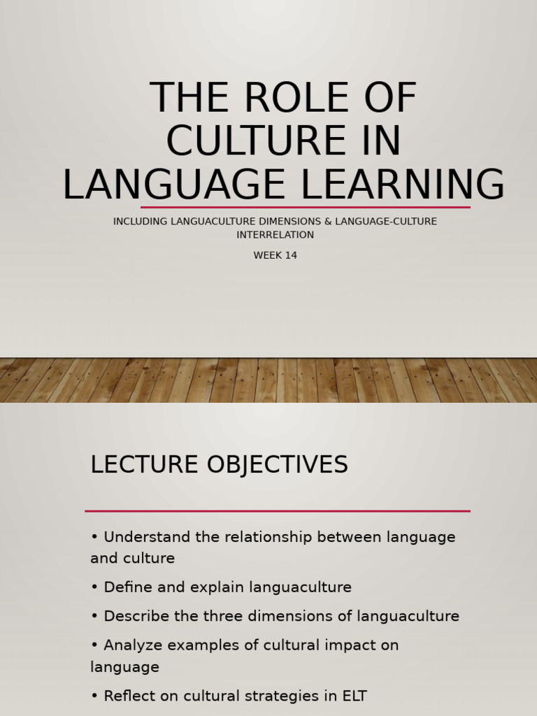 Culture in Language Learning | PDF | Nonverbal Communication | Semantics