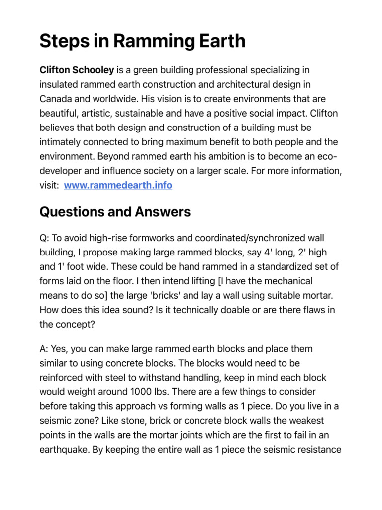 Steps in Ramming Earth | PDF | Loam | Silt
