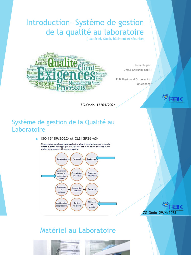 Gestion de la qualité en laboratoire | PDF | Système de management de ...