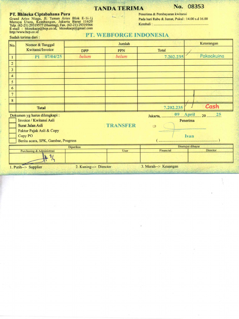 TT 8353 - Webforge Indonesia - Pakoakuina | PDF