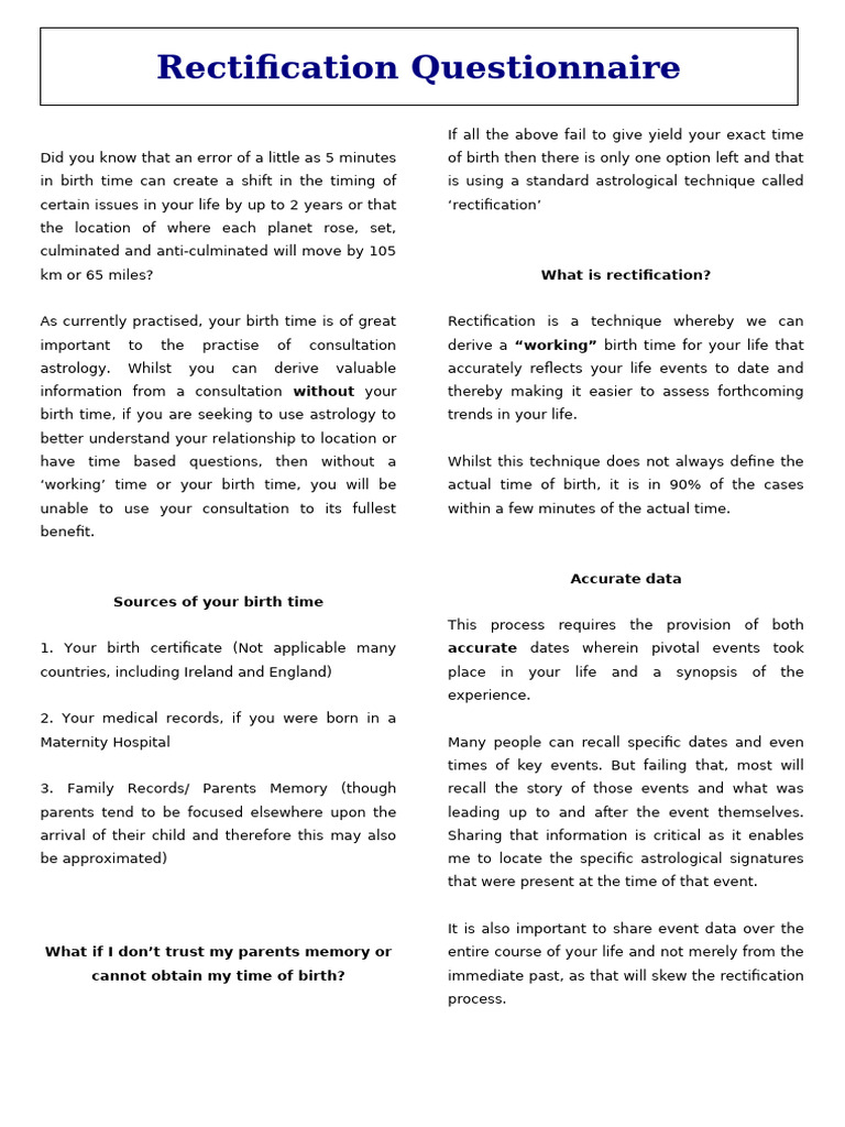 Rectification FORM 2023 | PDF