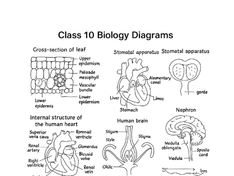 Class 10 Biology Diagrams | PDF