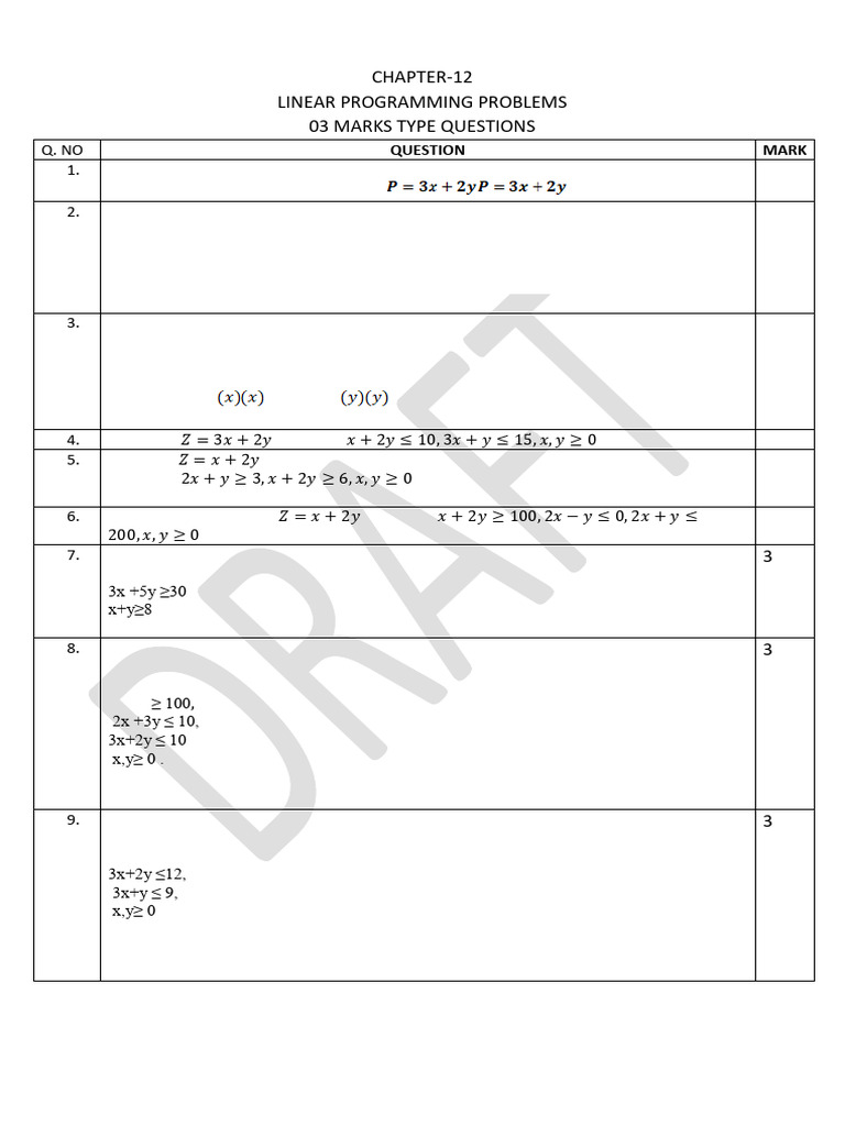 Class 12 LPP Solutions Guide | PDF | Applied Mathematics | Mathematical ...
