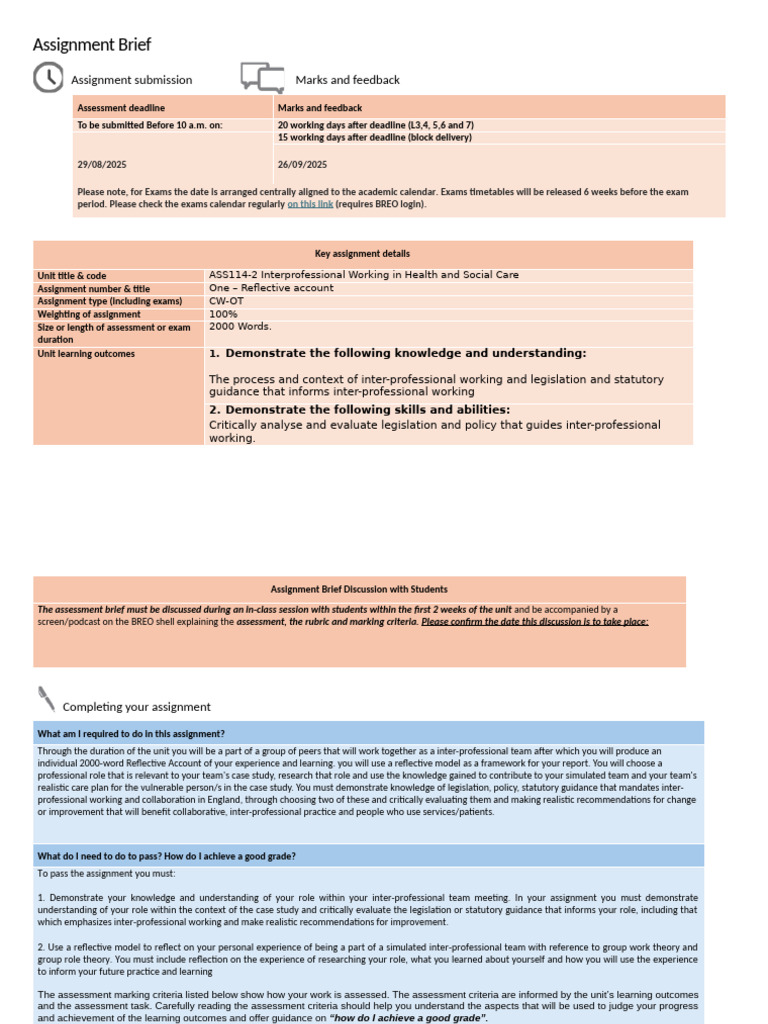 ASS114-2 Assignment Brief 24-25 SEM3 | PDF | Evaluation | Theory