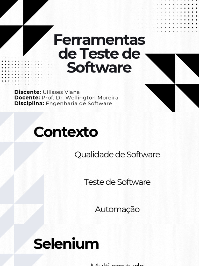 Ferramentas de Teste de Software | PDF