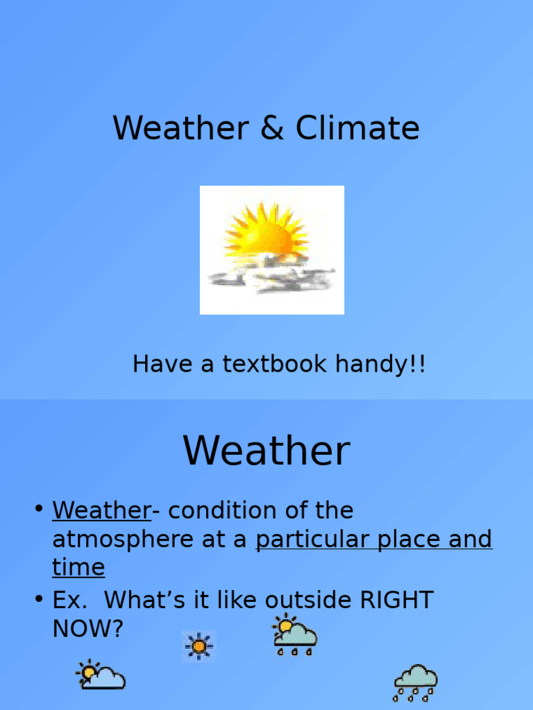 Baraka Mtajiri - Weather Vs Climate Notes - PPTX Student | PDF