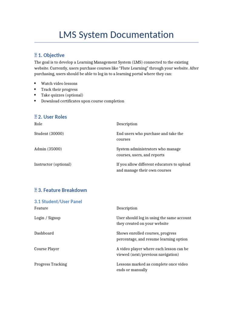 LMS System Documentation Overview | PDF | Software | Computing
