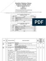 Kendriya Vidyalaya Tehran (Embassy of India School) : Split Up of Syllabus (2011-12)