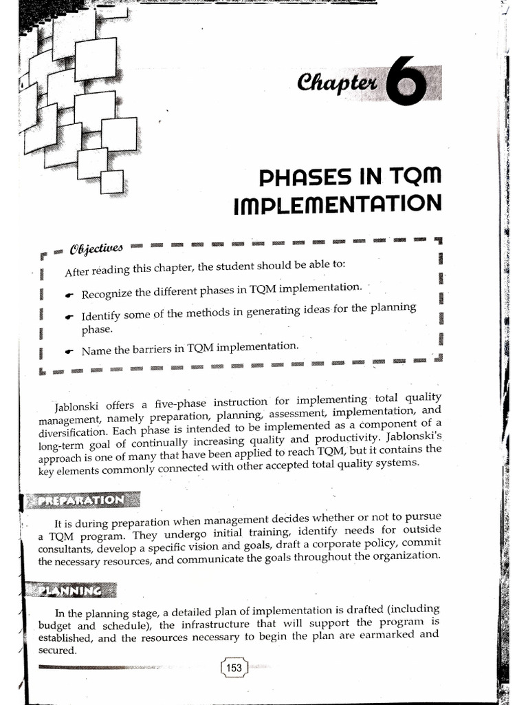 Phases in TQM Implementation | PDF