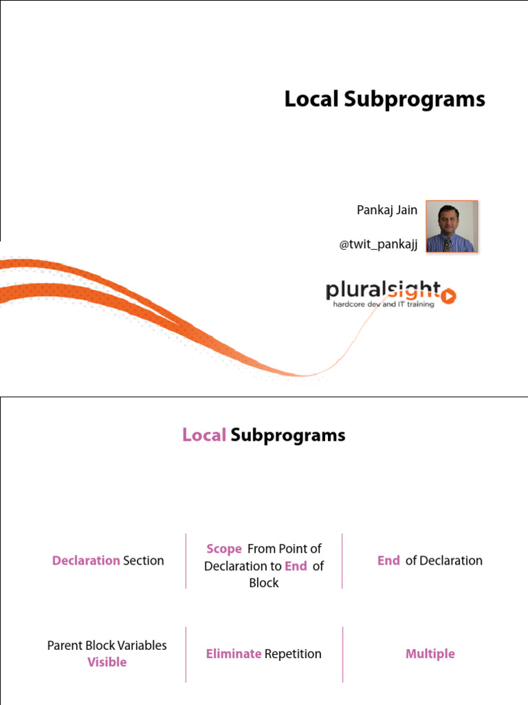 Local Subprograms in Oracle PL/SQL | PDF | Computer Programming ...
