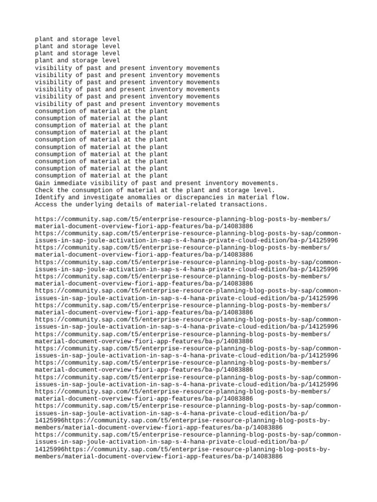 Notes Imp - Material Document Note3 | PDF