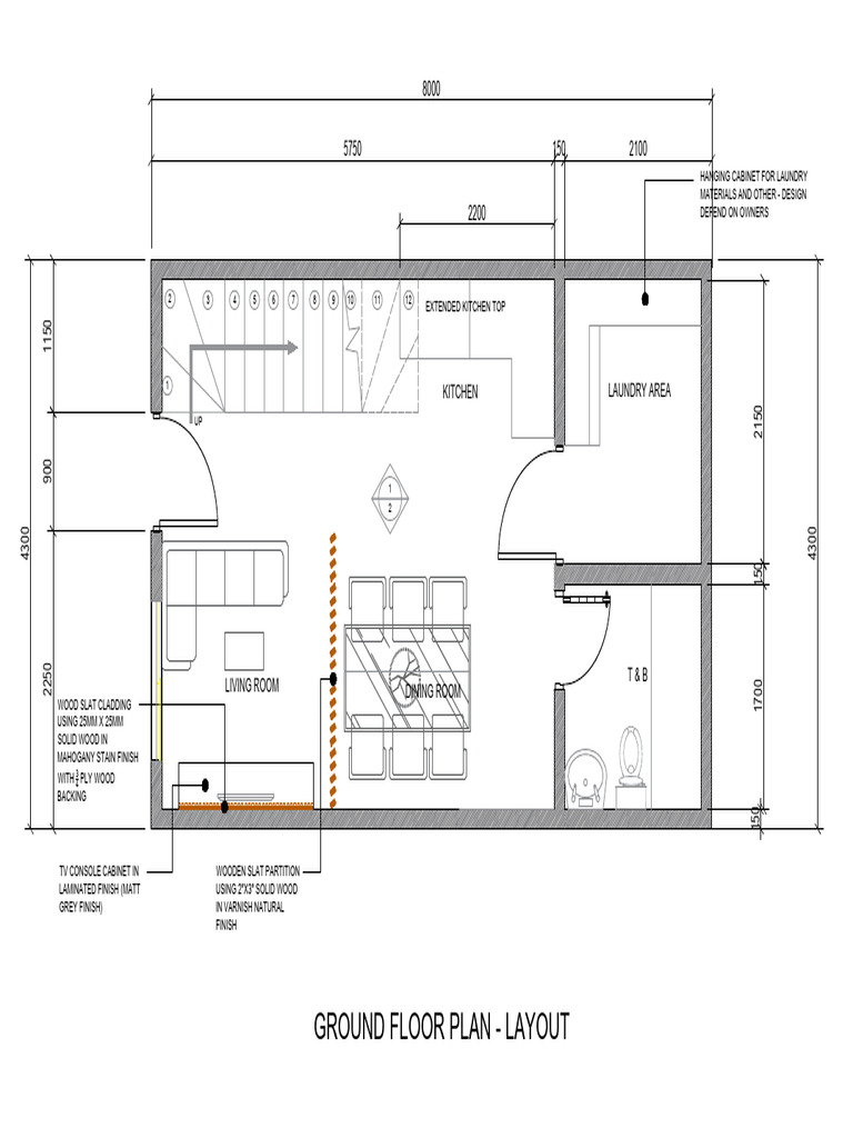 Ground Floor Layout and Design Details | PDF | Home