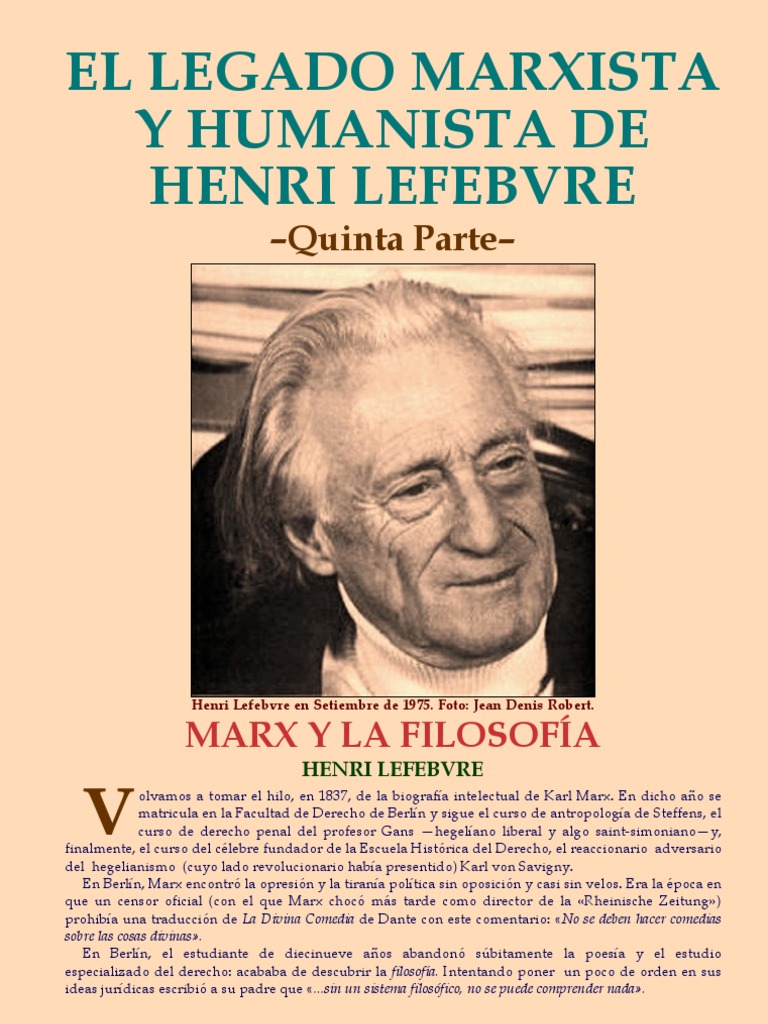 Henri Lefebvre Cinco Wilhelm Friedrich Hegel Dialéctico