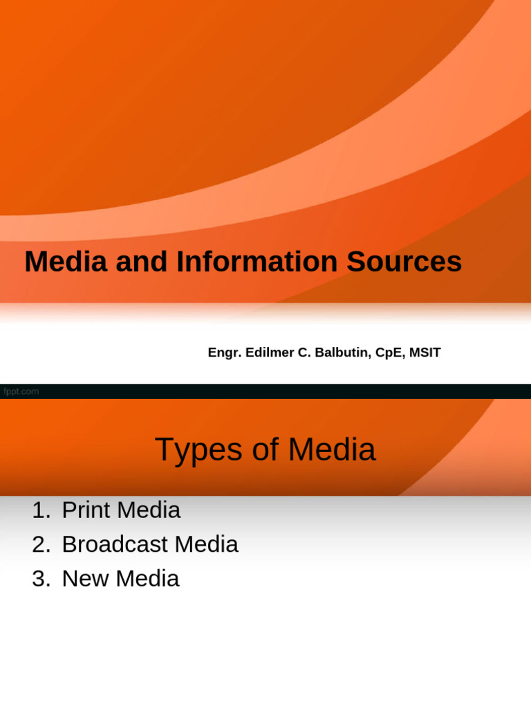 Media and Information Sources | PDF | Mass Media | Technological ...