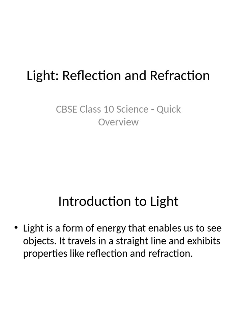 Understanding Light Refraction | PDF