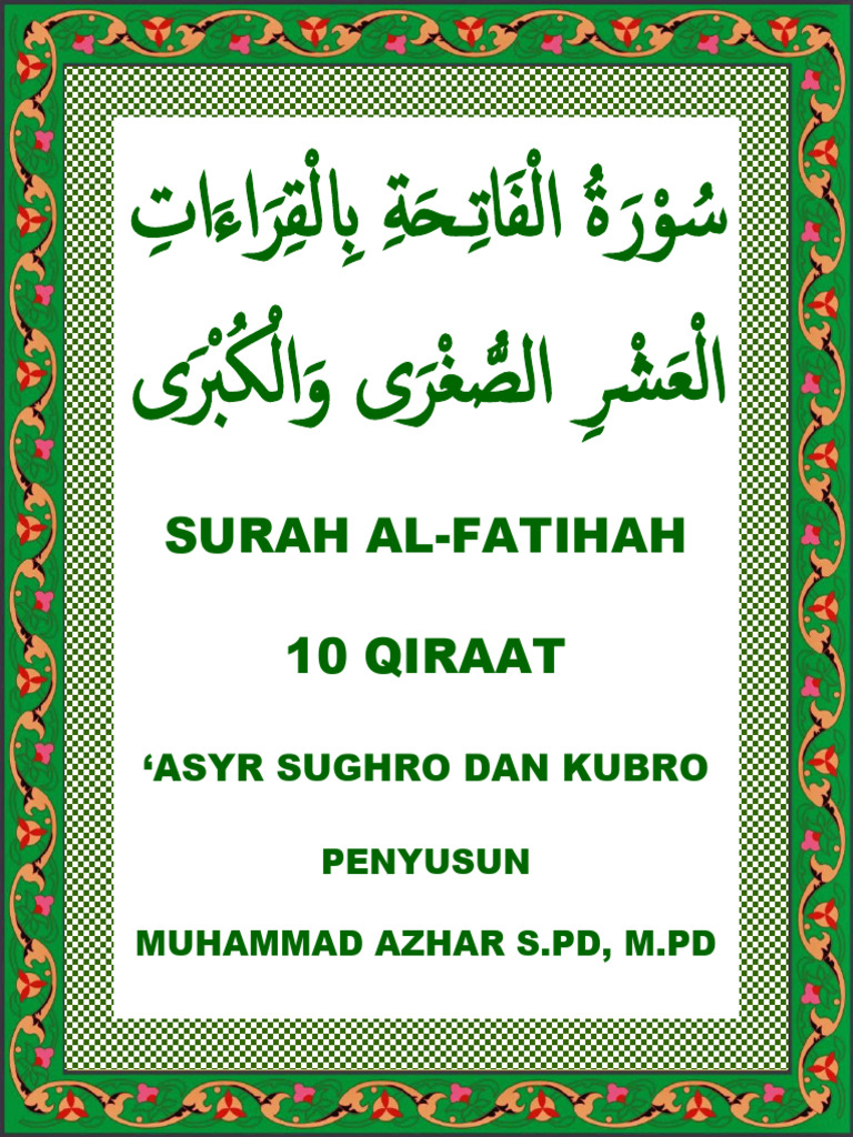 Surah Al-Fatihah: 10 Qiraat Kubro & Sughro | PDF