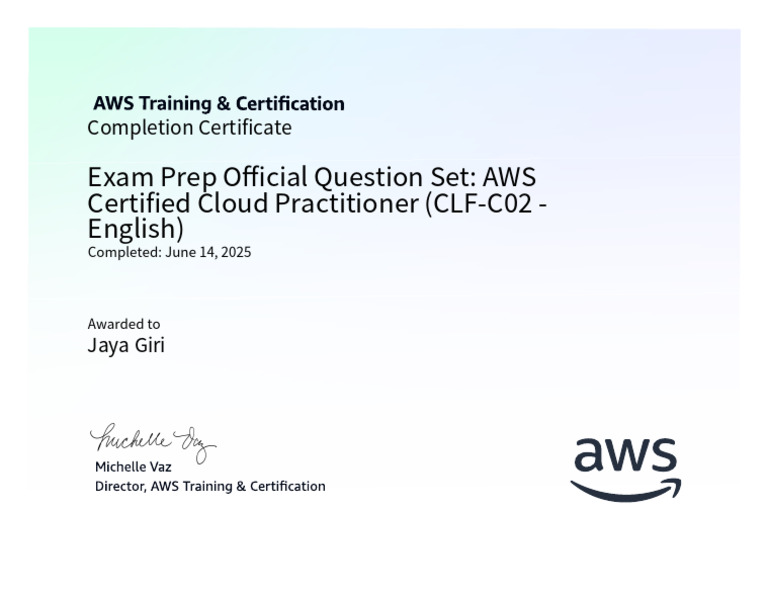 AWS Certified Cloud Practitioner Exam Set | PDF