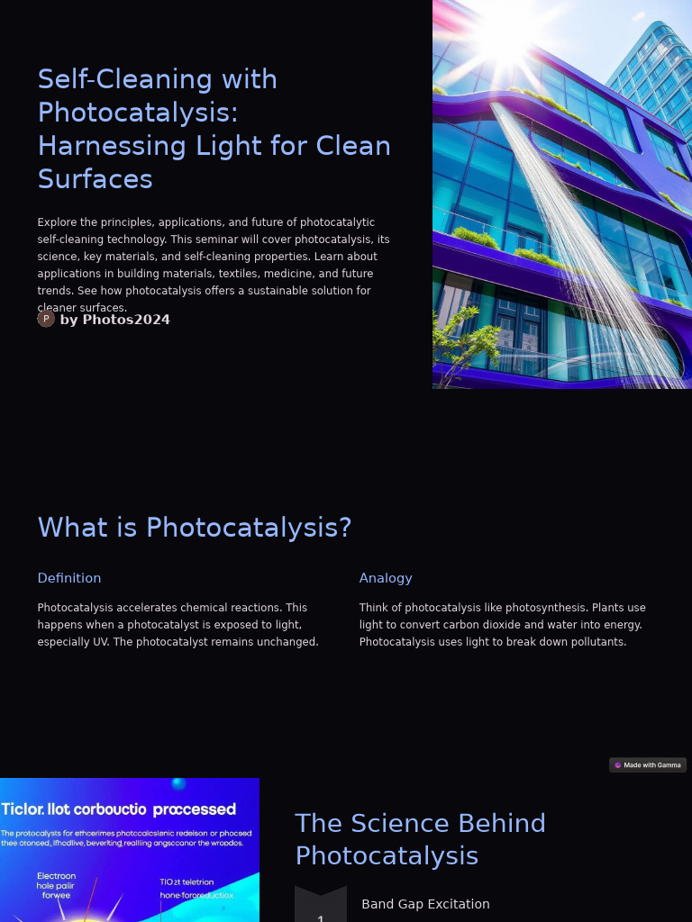 Self Cleaning With Photocatalysis Harnessing Light For Clean Surfaces ...