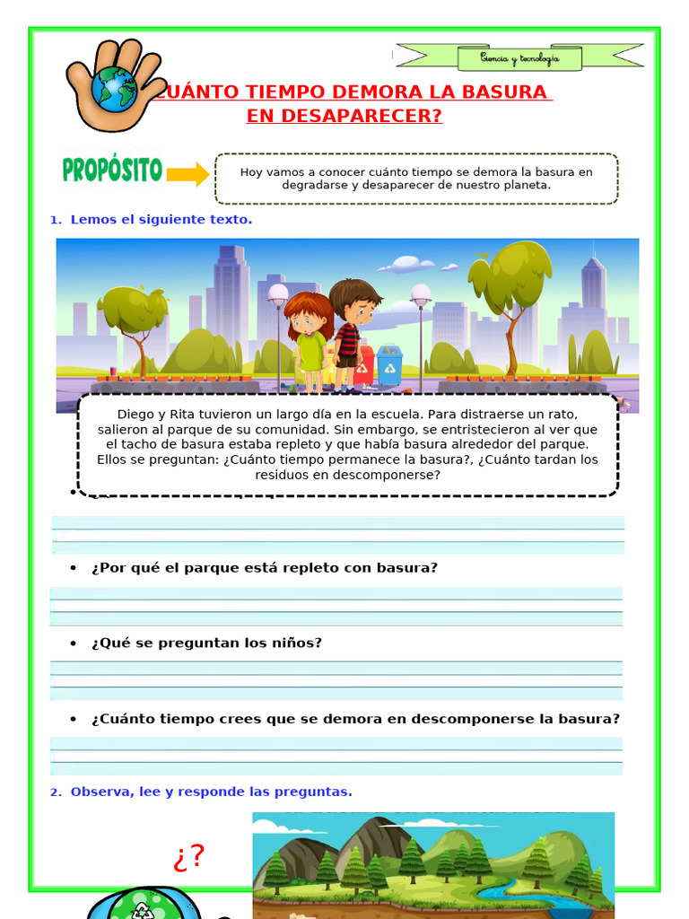 Tiempo de descomposición de la basura | PDF | Residuos | El plastico