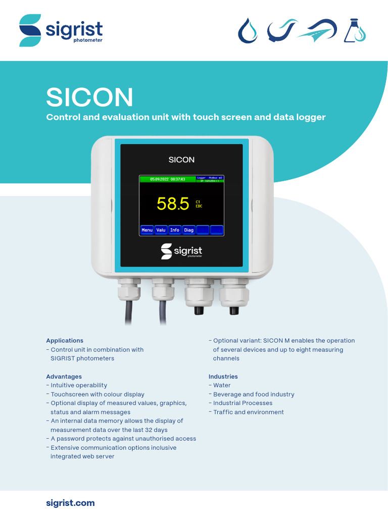 SICON: Touchscreen Control Unit Overview | PDF | Touchscreen | Computing