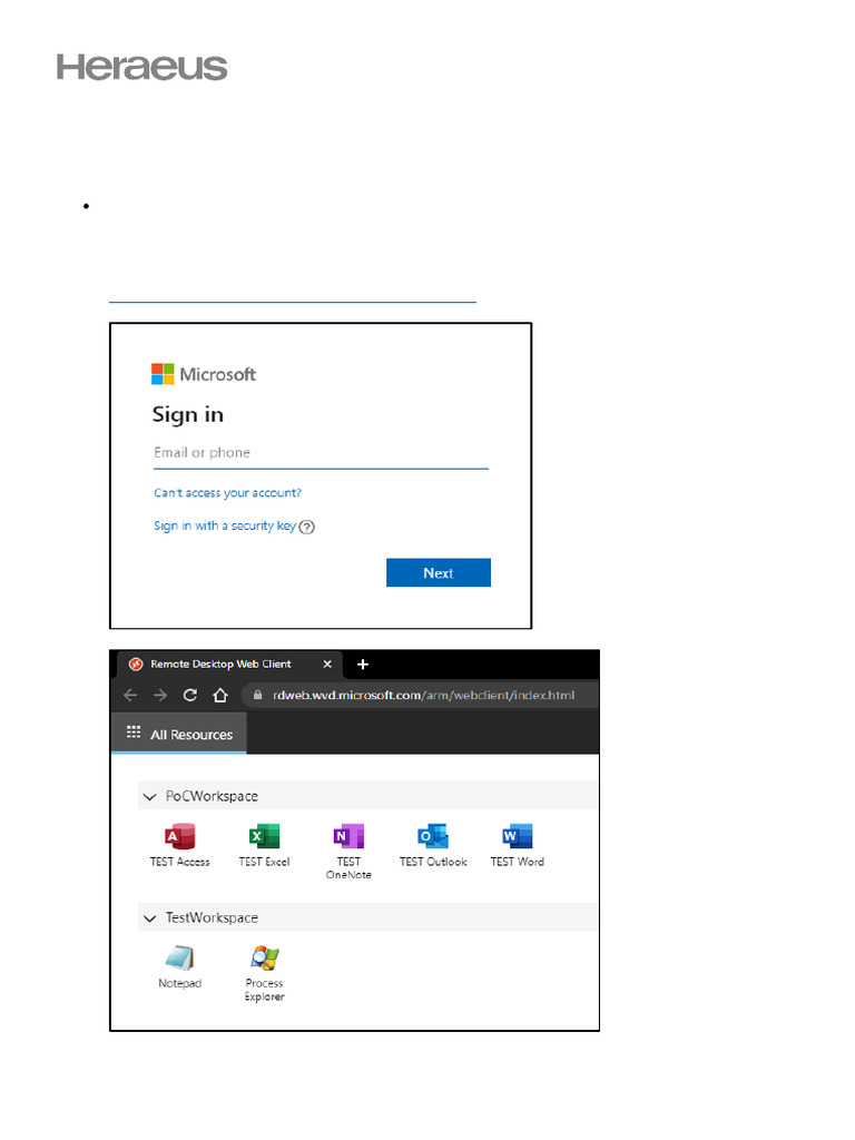 External Access to Azure Virtual Workplace | PDF