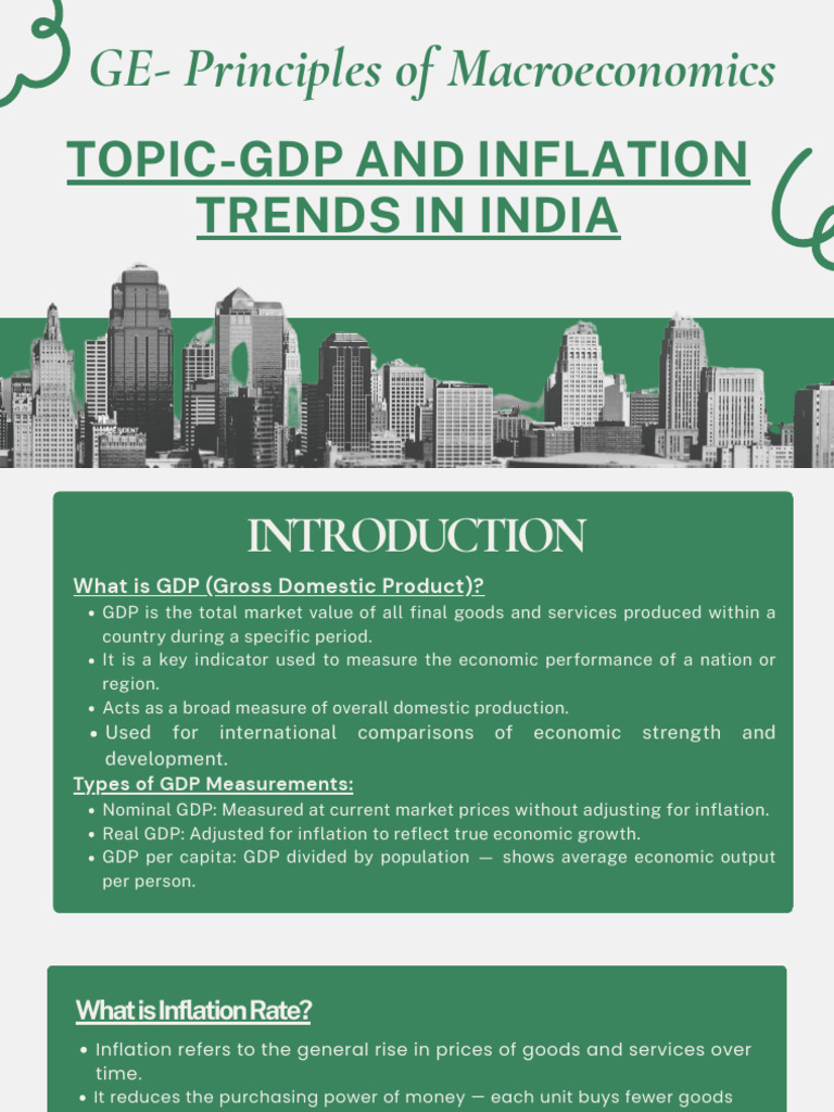 GDP and Inflation Trends in India | PDF | Inflation | Gross Domestic ...