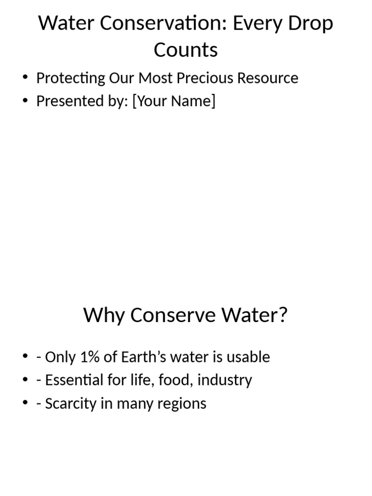 Water Conservation Presentation Pdf