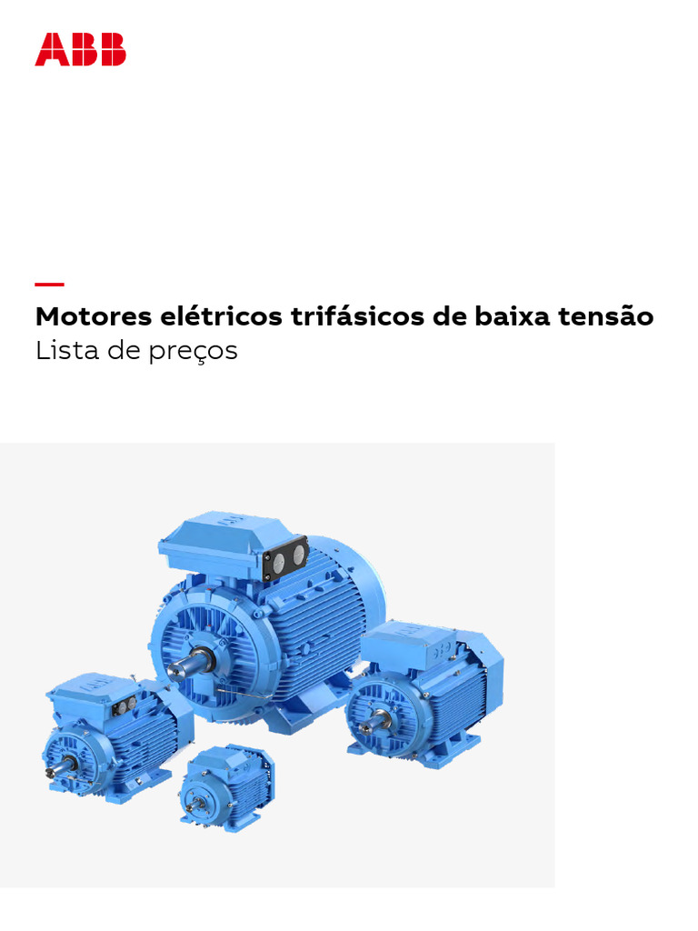 Lista de Preços Motores ABB 2025 | PDF | Motor elétrico | Motores