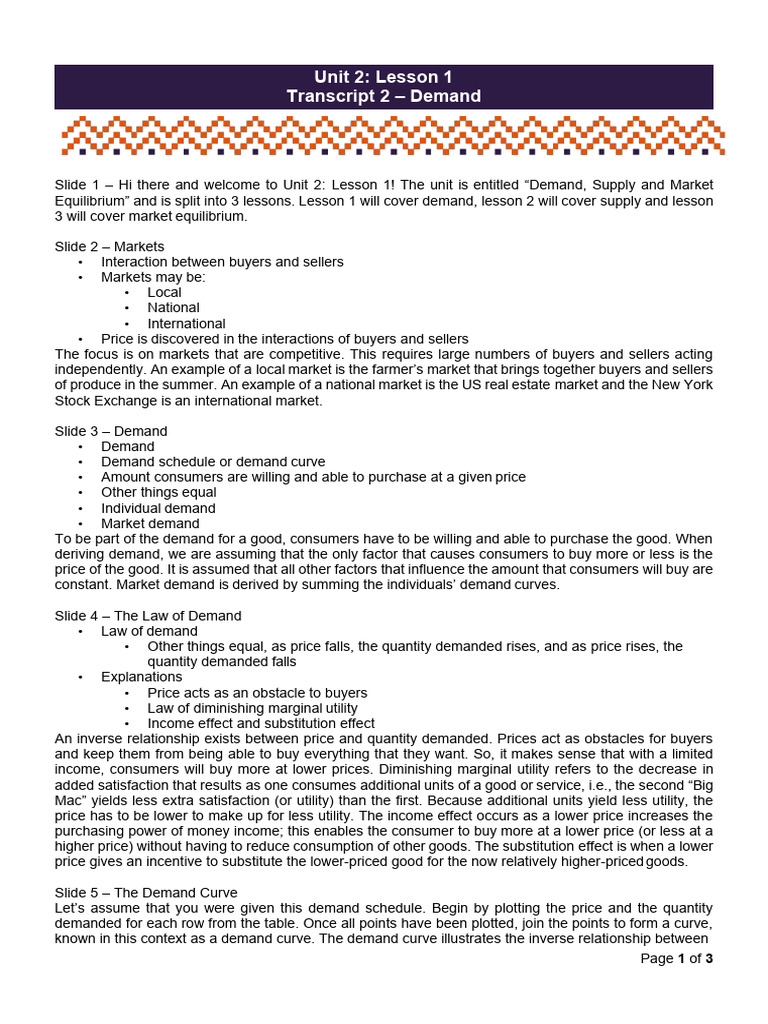 Understanding Demand in Economics | PDF | Demand | Supply And Demand