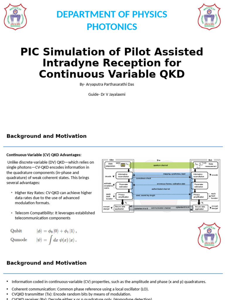Pilot Assisted CV QKD - Aryaputra | PDF | Modulation | Phase (Waves)