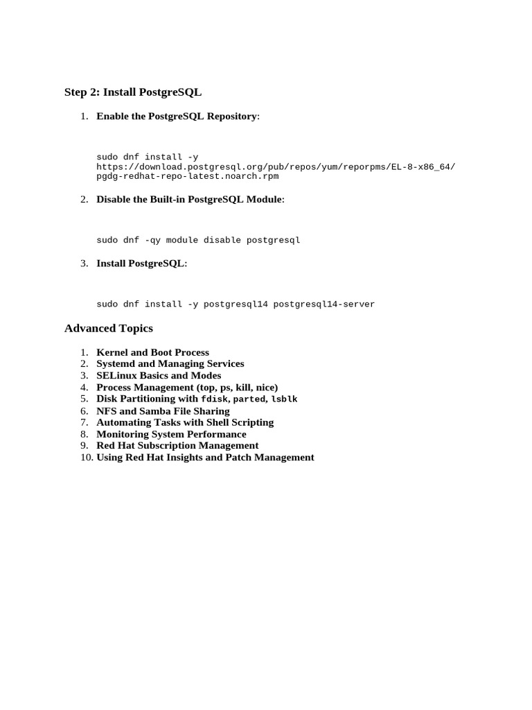 Install PostgreSQL 14 on Oracle Linux 8 | PDF