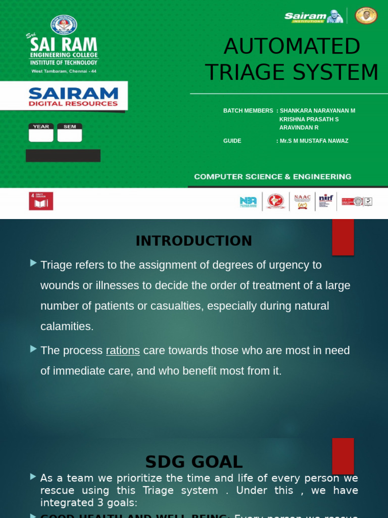 Automated Triage System Overview | PDF | Emergency Department ...
