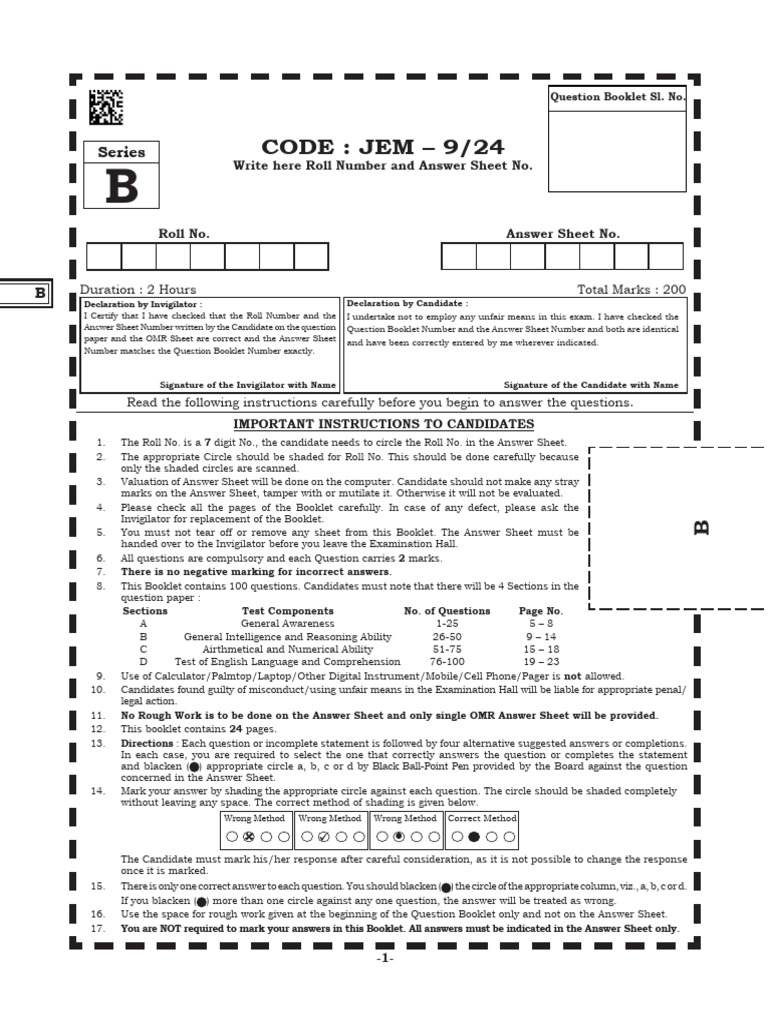 CSLE2024 QP and Answerkey 20250304 115357 | PDF