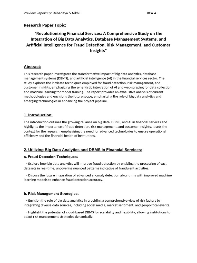 Revolutionizing Financial Services | PDF | Artificial Intelligence ...