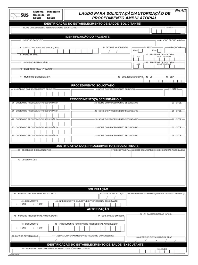 Guia de Autorização APAC SUS | PDF
